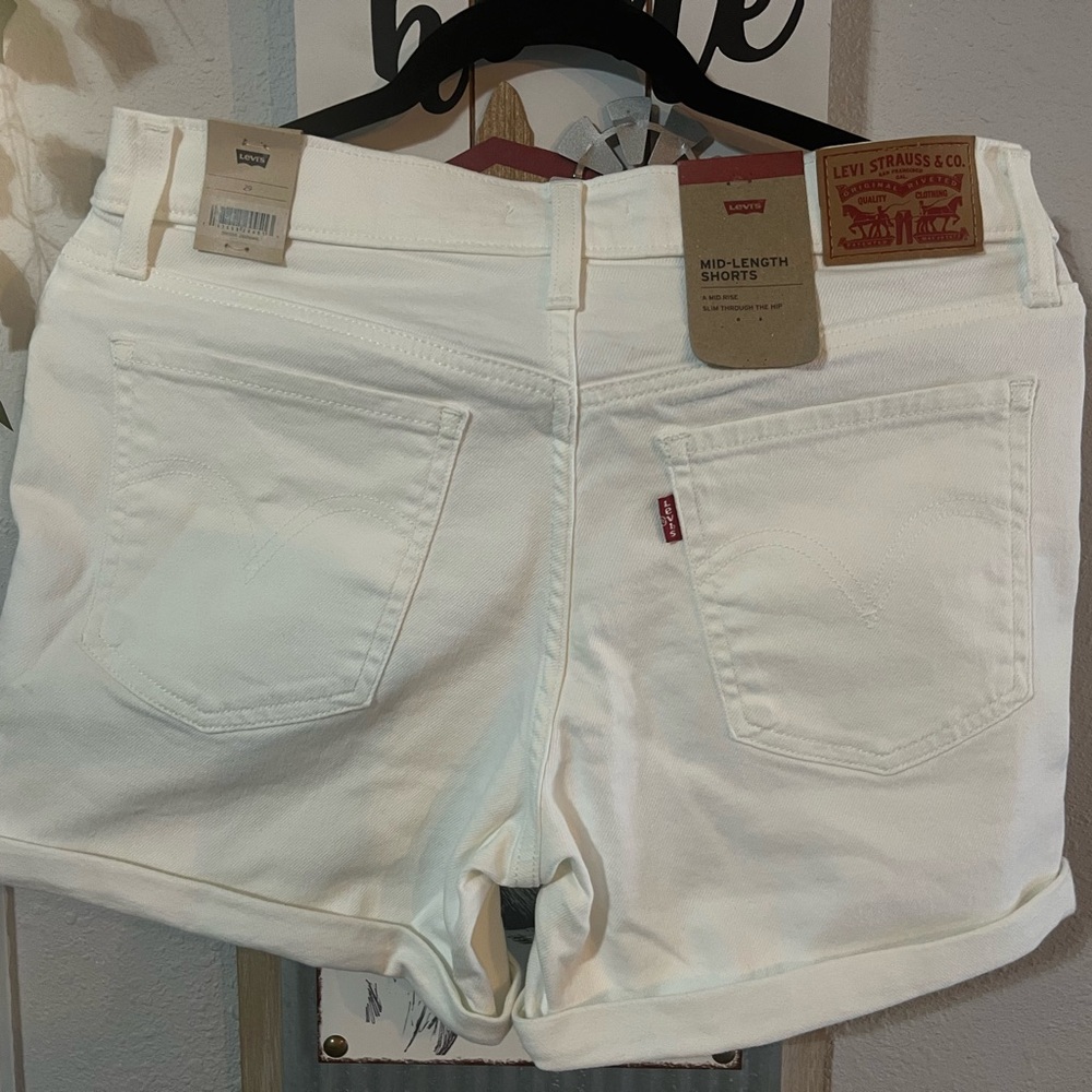 Levi's Women's Classic White Jean Shorts